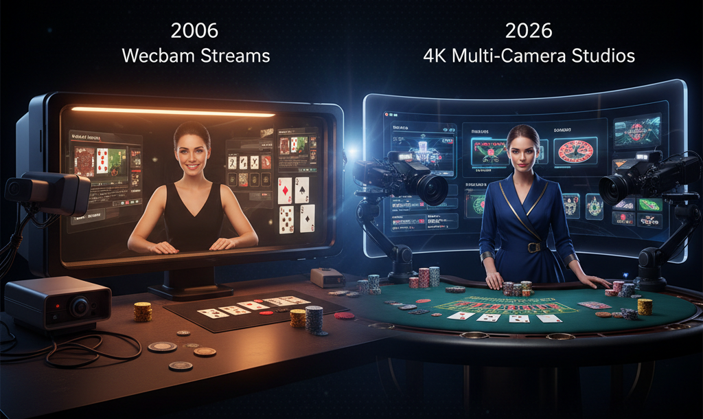 The History of Live Casino – From 2006 Webcam Streams to 2026 4K Multi-Camera Studios