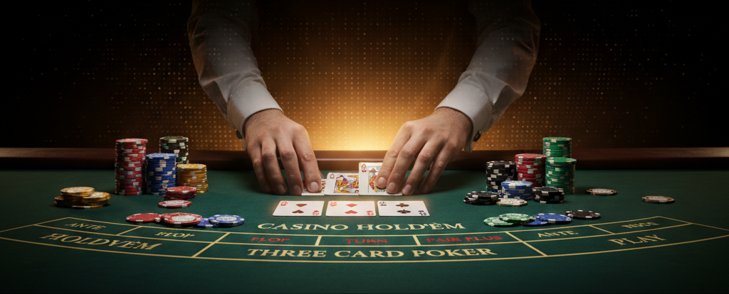 Live Poker Rooms Online in 2026 – How Casino Hold'em and Three Card Poker Work With Real Dealers